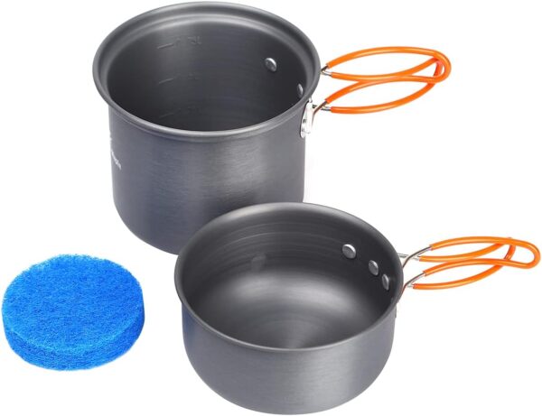 Fire-Maple Camping Pot Bowl Foldable Backpacking Cooking Set Pots for 1 Person 195g FMC-207 Ultralight Outdoor Single Cookware - Image 4