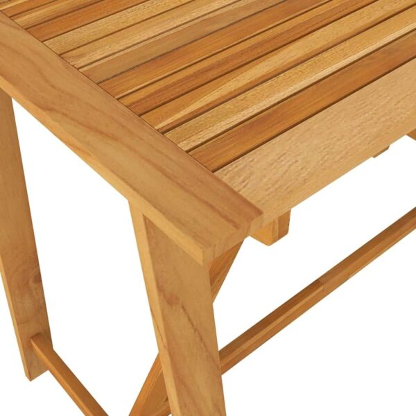 5 Piece Brown Outdoor Garden Bar Furniture Set Modern Patio Dining Set with Table and Chairs - Image 8