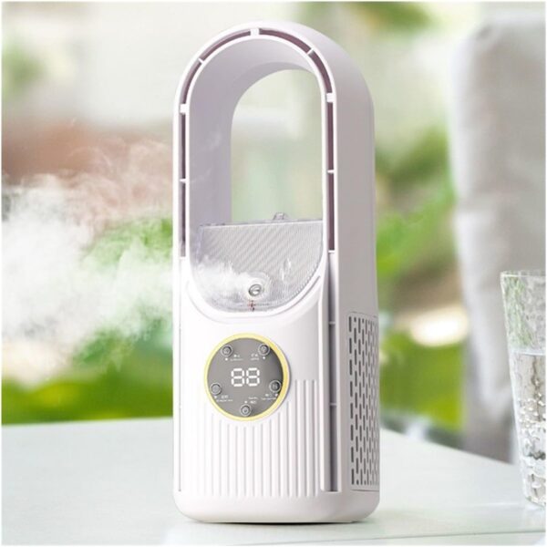 Rechargeable Portable Mini Air Conditioner - Evaporative Air Cooler for Personal Use, Ideal for Desktop(Blue) - Image 7