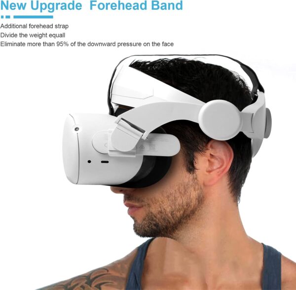 LICHIFIT Halo Strap for Oculus Quest 2, Adjustable Headband VR Headwear Rotatable Head Strap Replacement Elite Strap for Oculus Quest 2 VR Headset Accessories - Image 3