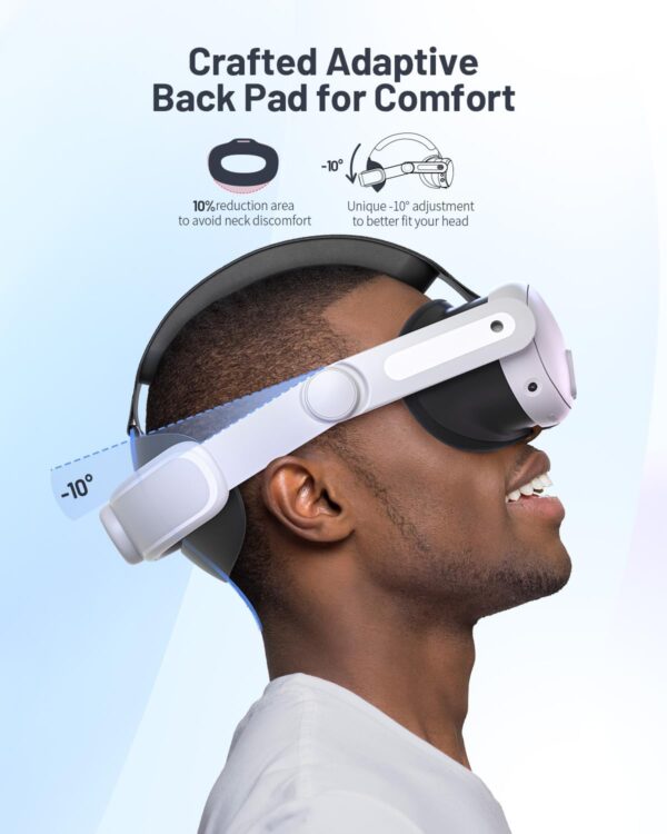 Zybervr Head Strap for Quest 3 Accessories for Quest 3S Accessories, Elite Strap Compatible with Quest 3S/3, VR Headset Elite Strap Upgraded PU leather Wider and Thicker - Image 4