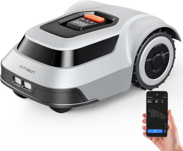 Robot Lawnmower Automatic Robot - up to 1/4 Acre(1000m²), with Max 180m Boundary Wire, Smart Mowing Path, 300% Higher Efficiency, Low Noise 55dB, ANTHBOT Robotic Lawn Mower With Breakpoint Detection - Image 2