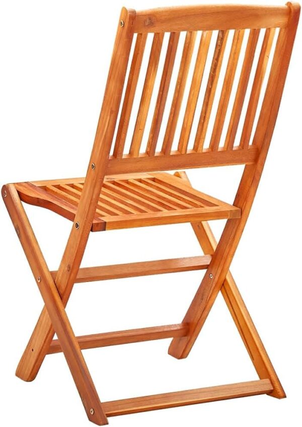 GCHDHAPB Home-Outdoor Home-Outdoor Furniture Sets,5 Piece Folding Outdoor Dining Set Solid Eucalyptus Wood - Image 6