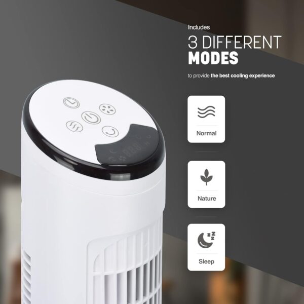 KEPLIN 55W 29-Inch 90 Degree Oscillating Tower Fan with Remote Control, Powerful Wind, 6 Speeds, 3 Modes, Temperature Display & 12 hour Timer, Perfect fans for Home & Office Made with Quiet Operation - Image 5