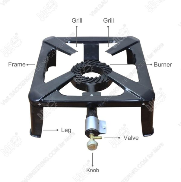 BACOENG 5.33 kw output Cast Iron Large Gas Burner Boiling Ring Restaurant Catering Camping Stove - Image 7
