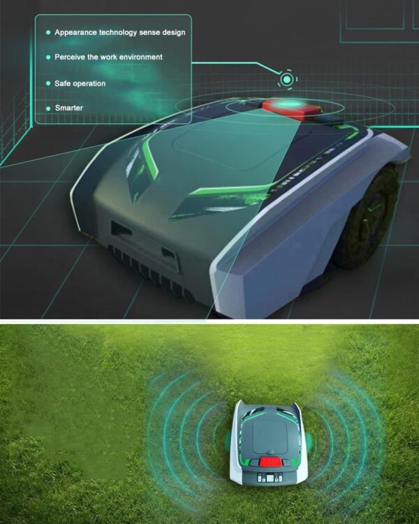 NAMVI Robot Lawnmower for Lawns up to 1500m2 with 25% Slope, Ultra Quiet, Intelligent Satellite Navigation Lawn Mower Robot for Large Lawns that Mows by Itself Diy - Image 3