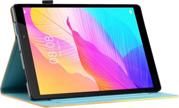 DayQiQiPu Case for Amazon Fire HD 8/HD 8 Plus (8 Inch, 12th/10th Gen, 2022/2020) PU Leather Sunlit Sea Wave Pattern Flip Stand Card Slots Protective Cover with Auto Wake/Sleep,04 - Image 5