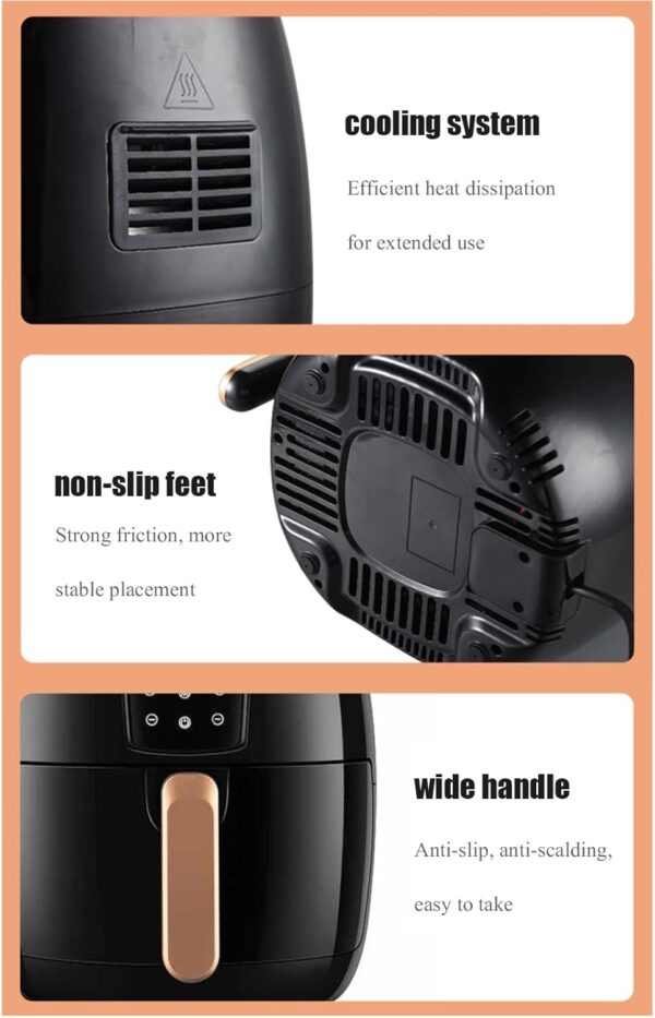 Air Fryer With 5.5L Frying Basket, Oil-free Cooking, Baking And Grilling, Smart Touch Timed Frying, Suitable For Ovens For 4-5 People - Image 7