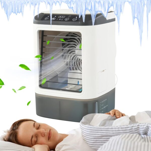 Portable Air Conditioner - AC Cooling Unit Fan, Evaporative Air Cooler | Home Office Personal Portable Air Conditioning System, Advanced Heat Dispersal - Image 2