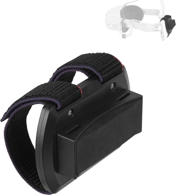 Geekria Battery Strap Compatible with Meta Quest 3, 2, HTC Vive Deluxe, Charging Bank Fixing Holder for VR Headset - Image 2