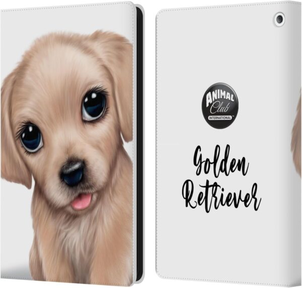 Head Case Designs Officially Licensed Animal Club International Golden Retriever Faces Leather Book Wallet Case Cover Compatible With Fire HD 8/Fire HD 8 Plus 2020 - Image 2