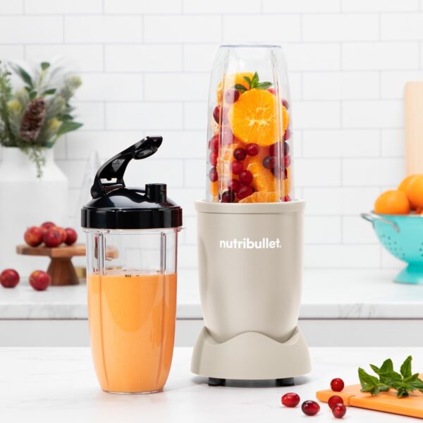 nutribullet Blender 900 Series in Matte Sand - Powerful 25,000 RPM Extractor Blends Frozen Fruit, Nuts & Ice for Smoothies & Juices - 11 Piece Kit Includes Cups, To Go Lids, Lip Rings & User Manual - Image 3