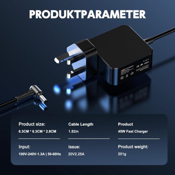 Lenovo Laptop Charger 45W 20V Power Supply AC Adapter for Lenovo IdeaPad 3 5 100 110S 120S 310 310S 320 320S 330 330S 510 510S 520 710 330S-15IKB 330S-14IKB 320-14IKB 320-15IKB S340 S130 S145 C340 - Image 4
