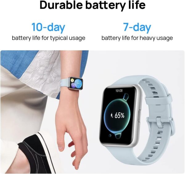 HUAWEI WATCH FIT 2 Smartwatch - Activity Tracker with Heart Rate & Blood Oxygen Monitoring - Long Lasting Battery up to 10 Days - Waterproof Fitness Watch with Multisport Tracker - Black - Image 4