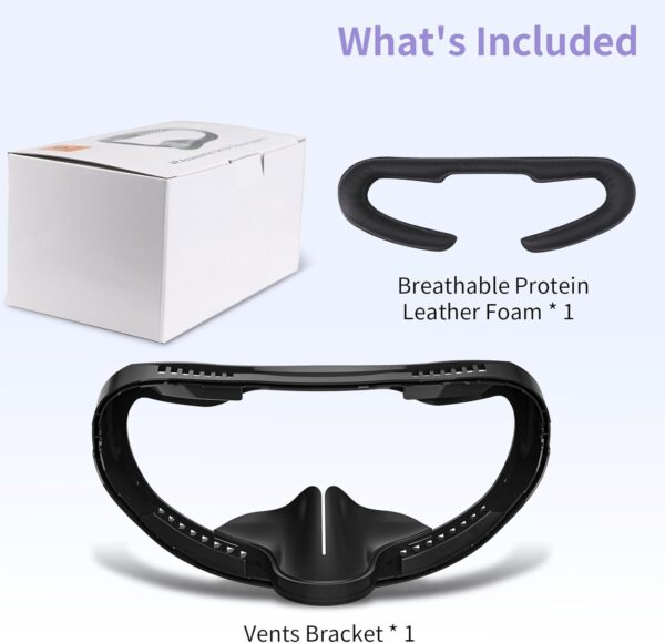 VR Face Pad for Playstation VR2, AODELAN Breathable Holes Leather Protective VR Accessories VR Face Cover Cushion Replacement Fitness Facial Interface Bracket Compatible with PS VR2 - Image 6