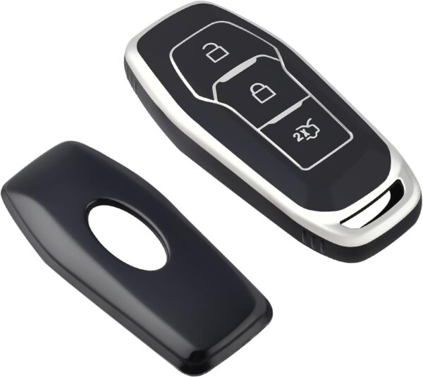 OFFCURVE Car Key Cover Car Key Case Key Fob Cover Car Key Protector 3 buttons Compatible with Ford Focus Mondeo Mustang Fiesta Ecosport Kuga Galaxy Explorer Ranger Escort ST S-Max MK3 - Image 4