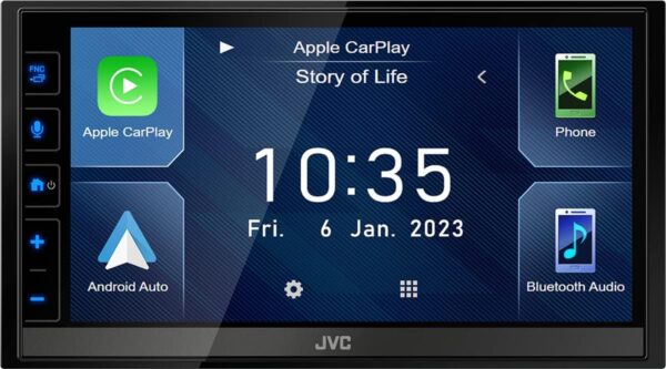 JVC KW-M785DBW Digital Media AV Receiver with Wireless CarPlay & Android Car (4 x 50 W, DAB+/FM, BT, 3 x Pre-Out 2.5 V, USB, iPod/iPhone Control) - Image 3