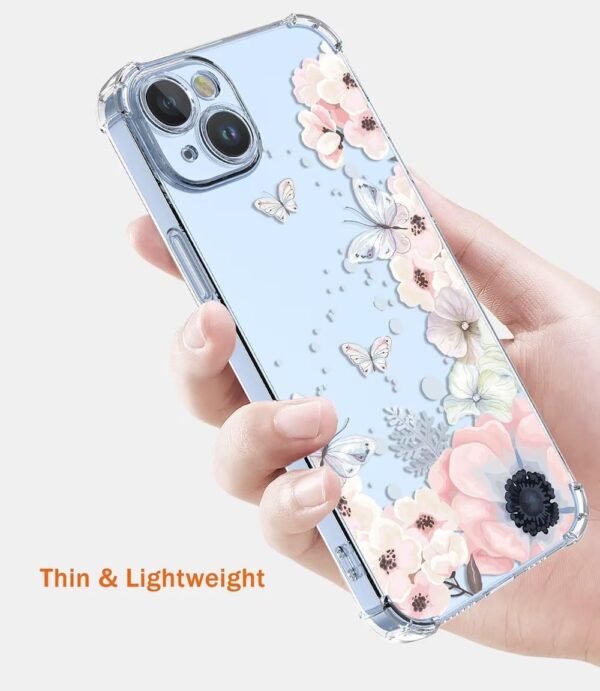 SEAHAI Case for Samsung Galaxy A25 5G, Ultra Thin Soft Silicone Clear Back TPU Bumper Shockproof Cover Fashion Flowers Graphic Colorful Skin Slim Case - Camellia - Image 8
