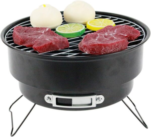 KUNANG Charcoal Barbecue Grill, Barbecue Charcoal Grill Stainless Steel,Portable Camping Grill Stove, Tabletop Smoker Grill - Image 2