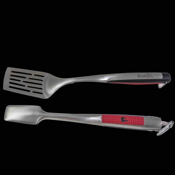 Char-Broil 140 543 - Comfort-Grip 2 Piece Grilling Tool Set, Stainless Steel. - Image 3