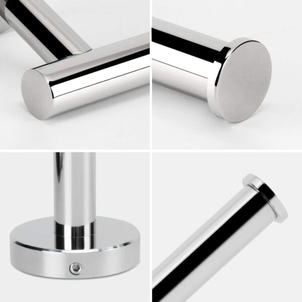 NearMoon Bathroom Toilet Paper Holder, Premium SUS304 Stainless Steel Rustproof Wall Mounted Toilet Roll Holder for Bathroom, Kitchen, Washroom (Polished Chrome) - Image 5