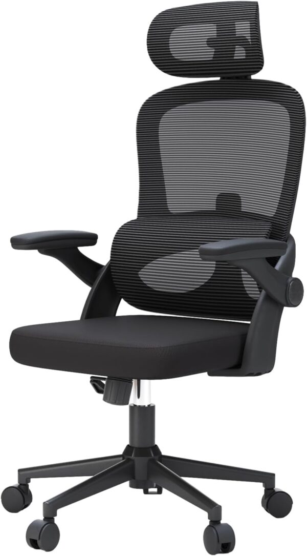 SIHOO M102C Ergonomic Mesh Office Chair, High Back desk chair with 3D Armrests, Up&Down Lumbar Support, Swivel Computer Task Chair, Black - Image 2