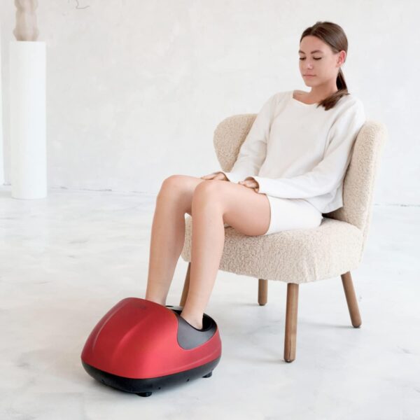 GESS Velvet Foot Massager Machine with Heat, Shiatsu Kneading Roller Massage with Heat, Feet Leg Deep Tissue Massage, Air Compression and Circulation - Image 6