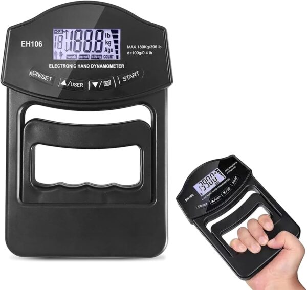 396lb/180kg Hand Dynamometer Hand Force Meter Hand Grip Strengthener Hand Grip Training Gauge For Sport School Home Use - Image 8