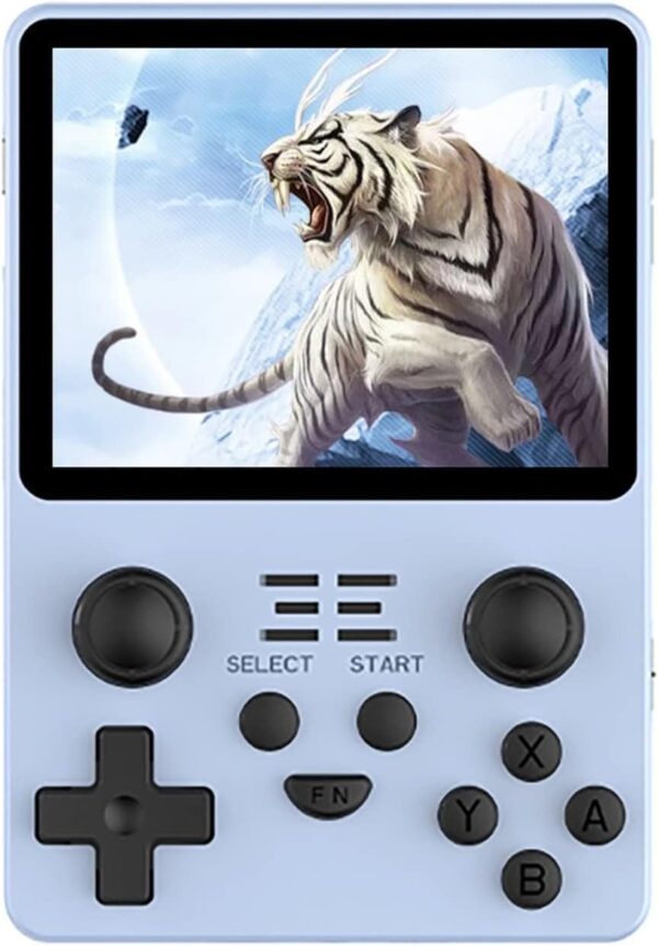 RGB20S Retro Handheld Game Console, 3.5 IPS Screen 3500mAh Battery Retro Video Game Console with 64G TF Card Pre-Installed with 15000 Games, Linux System Game Player (RGB20S, Blue, 64G) - Image 2