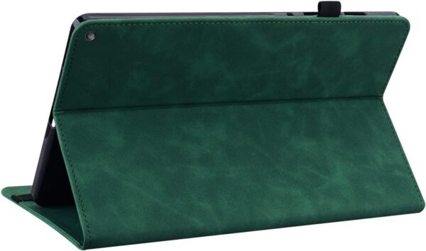 LMFULM® Case for Amazon Fire HD 8 / HD 8 Plus 2020 10th Gen (8.0 Inch) PU Leather Protective Shell Wallet Case with Sleep/Wake Stand Case Flip Cover Holster Zipper Design Green - Image 5
