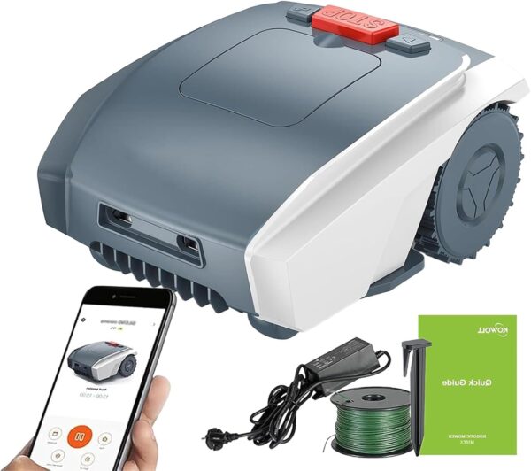 18-RM Robot Mower with Quiet -Smart Cordless Lawnmower with Accurate Navigation and Obstacle Avoidance, 1500 sq m Range, 3-Hour Li-ion Battery Runtime & Boundary Wire for Effortless Mowing - Image 2