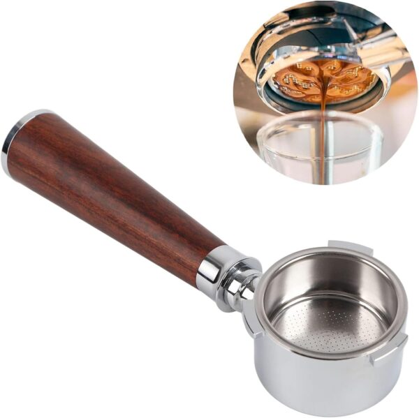 Stainless Steel Coffee 51mm Bottomless Portafilter Compatible with DeLonghi Dedica EC680/EC685/EC785/EC820/EC850/EC860 Coffee Machine - Image 2