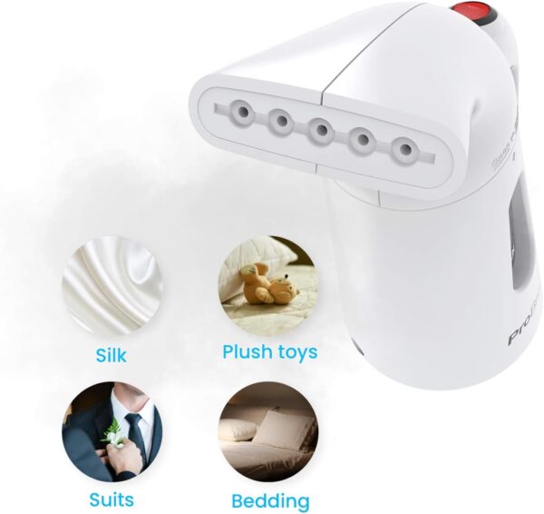Pro Breeze® Garment Steamer 850 Watt. Compact and Portable Handheld Fabric Steamer with Ultra-Fast Heating Element and Travel Pouch - Image 5