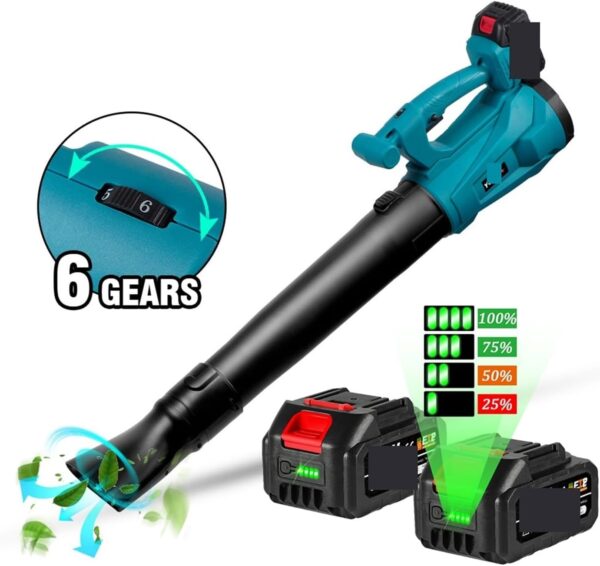 Centrifugal Blower, Electric Blower 2000W 6-speed Speed Regulation For 18V Battery Leaf Blower, Clean Fallen Leaves Dust Snow Tool(Option 2) - Image 4