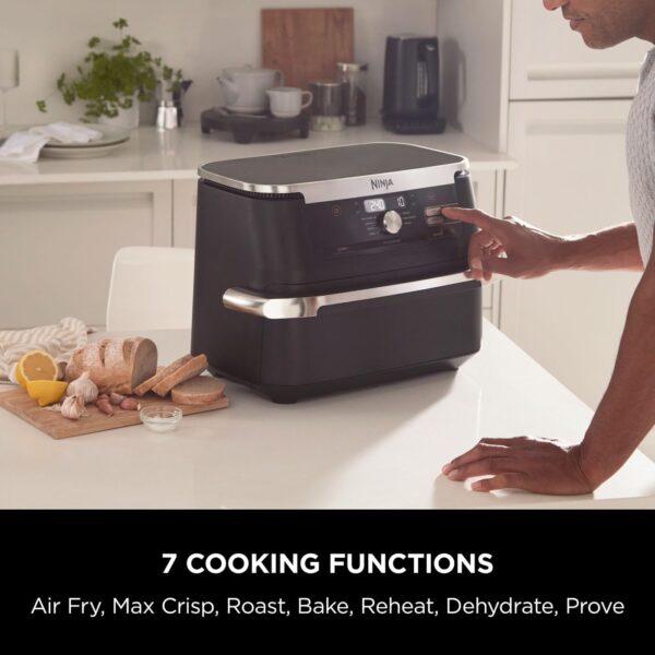 Ninja Foodi FlexDrawer Air Fryer, Dual Zone with Removable Divider, Large 10.4L Drawer, 7-in-1, Air-Fryer Uses No Oil, Air Fry, Roast, Bake, Max Crisp, Non-Stick Dishwasher Safe Parts, Black AF500UK - Image 7