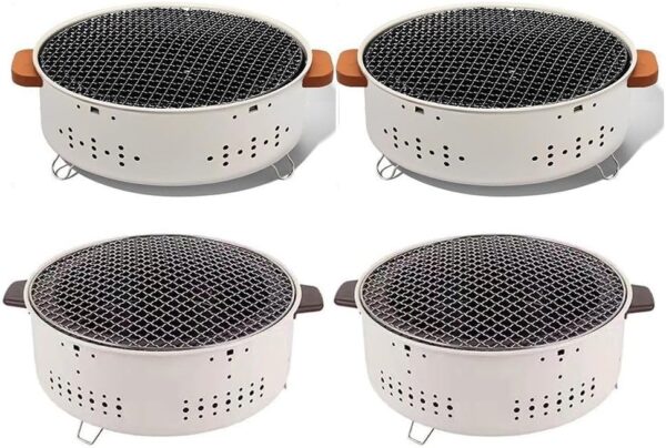 BBQ Grill, Portable Pre-Seasoned Charcoal Grill Stove, Versatile Cooking Methods, Indoor Outdoor Hibachi-Charcoal Grill For Camping Picnic Party(B) - Image 8