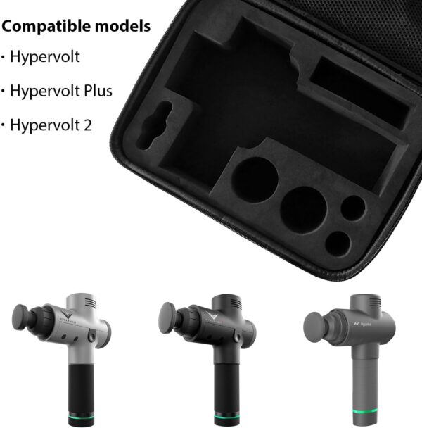 Carrying Case for Hyperice Hypervolt/Hypervolt Plus 5 Attachment Slots Portable Storage Bag Waterproof Anti Shock Hard Shell Case for Hypervolt Massage Device (Case Only) - Image 6