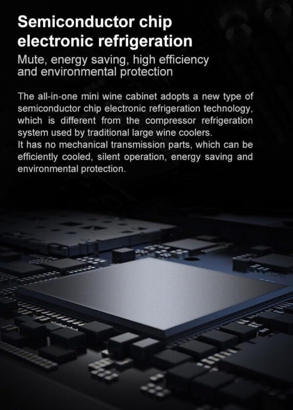 Electric Wine Chiller Refrigerator Countertop Wine Bottle Cooler with Smart Thermostat Control Thermoelectric Cooling Freestanding Design, for Beer Cola Water Milk Wine Drink - Image 7