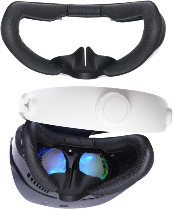 VR Face Pad for Playstation VR2, AODELAN Breathable Holes Leather Protective VR Accessories VR Face Cover Cushion Replacement Fitness Facial Interface Bracket Compatible with PS VR2 - Image 2