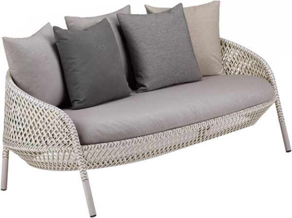 KPHYMOD PE Wicker Outdoor Loveseat Patio Furniture, Rattan Chairs With Cushions, Outdoor Modern Sectional Conversation Sofa For Deck Yard Porch - Image 2