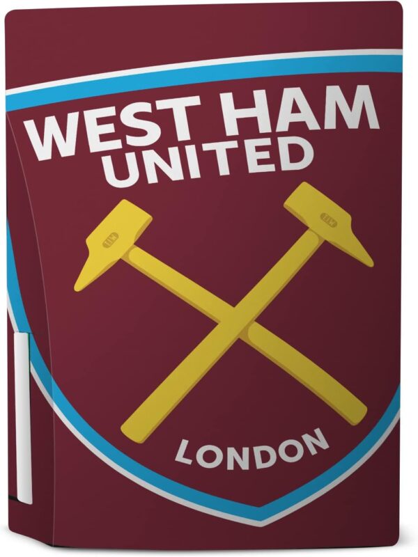 Head Case Designs Officially Licensed West Ham United FC Oversized Art Vinyl Faceplate Sticker Gaming Skin Decal Cover Compatible With Sony PlayStation 5 PS5 Disc Edition Console - Image 4