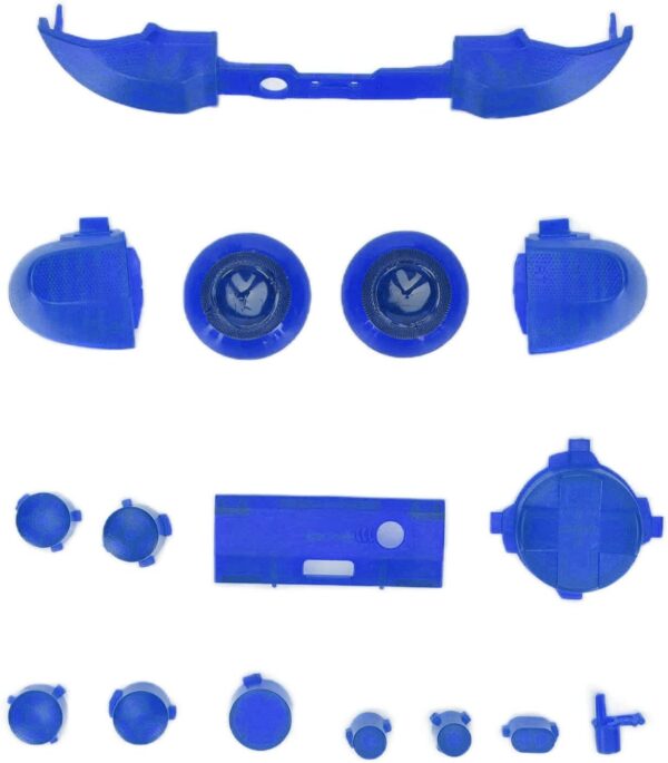 ASHATA Replacement Full Buttons Kit for Xbox, Full Trigger Module Set RT LT RB LB ABXY Buttons Game Controller Button Accessory Set, for Series X for Series S gamepad(Transparent blue) - Image 9