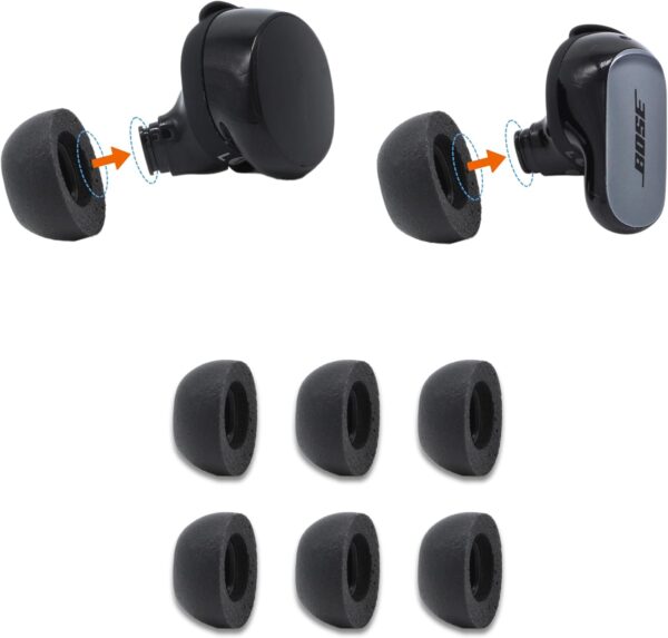 Comply 3 Pairs Large Foam Earplugs for Bose QuietComfort II and Ultra Ultimate Comfort Unwavering Fit - Image 2