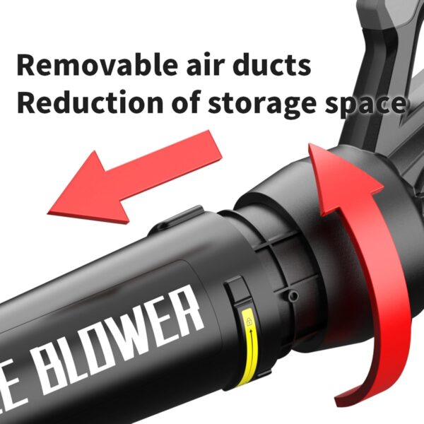 Battery Leaf Blower, 144 KM/H 400CFM Air Speed Electric Garden Leaf Blower with 5.0Ah Rechargeable Battery - Powerful Cordless Leaf Blower for Blowing Leaves - Image 5