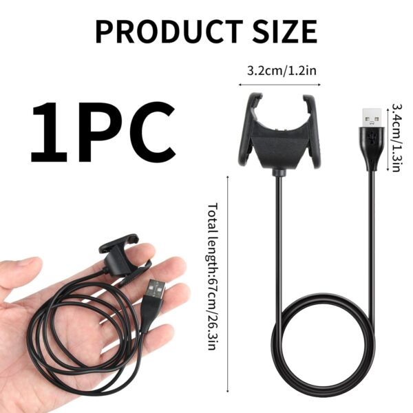 Replacement Charging Cable Compatible with Fitbit Charge 4 Charger, Exclusively Designed for Fitbit Charge 4 Fitness Tracker, Not Compatible with Charge 2 Charge 3, Secure Connection Fast Charge - Image 3