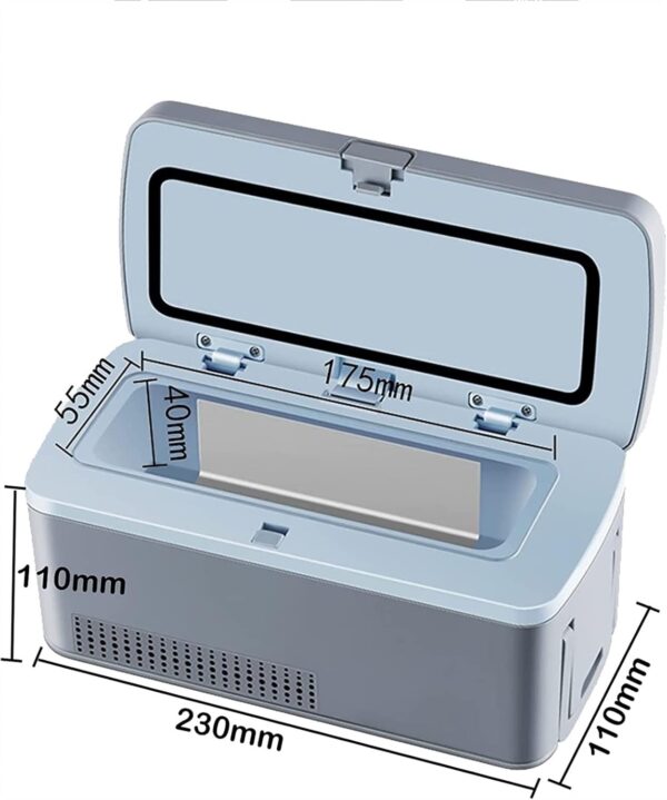 Portable Insulin Cooler Travel Case Insulin Cool Box Refrigerator Insulin Cooler, with Carrying Bag, Rechargeable Portable Smart Refrigerated Box, for Cars, Homes, Outdoors, Refrigerator, A - Image 8