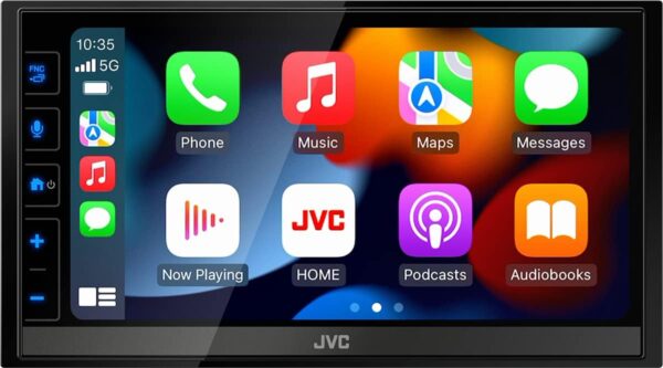 JVC KW-M785DBW Digital Media AV Receiver with Wireless CarPlay & Android Car (4 x 50 W, DAB+/FM, BT, 3 x Pre-Out 2.5 V, USB, iPod/iPhone Control) - Image 2