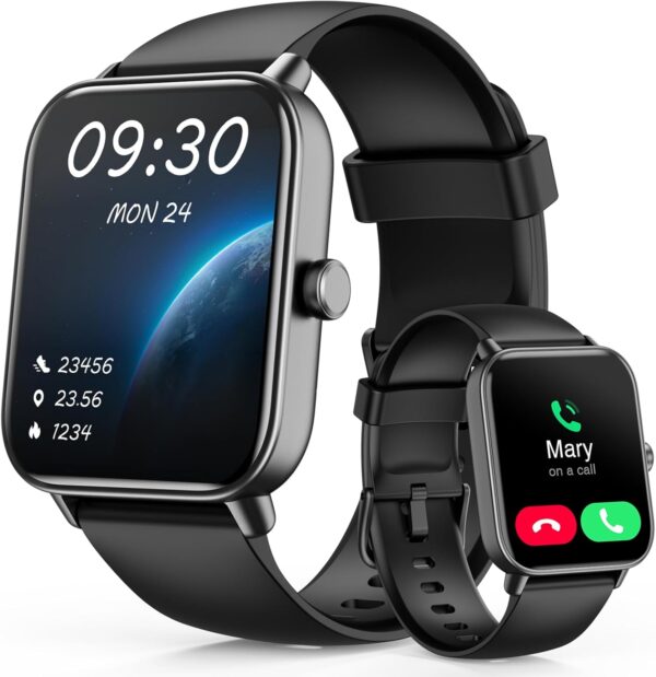 Smart Watch for Men Answer/Make call & Alexa Built-in, 1.8" Fitness Watch Women with 100+ Sport Modes & IP68 Waterproof, Fitness Tracker with Heart Rate Sleep Monitor, Step Counter for iOS Android - Image 2