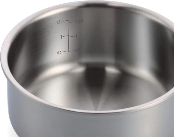 Merten & Storck Tri-Ply Stainless Steel Induction 14 Piece Cookware Pots and Pans Set, Includes Frying Pans, Saucepans, Stockpot, Lids, Steamer, Multi Clad, Induction, Oven Safe, Silver - Image 13