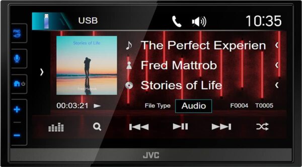 JVC KW-M785DBW Digital Media AV Receiver with Wireless CarPlay & Android Car (4 x 50 W, DAB+/FM, BT, 3 x Pre-Out 2.5 V, USB, iPod/iPhone Control) - Image 7